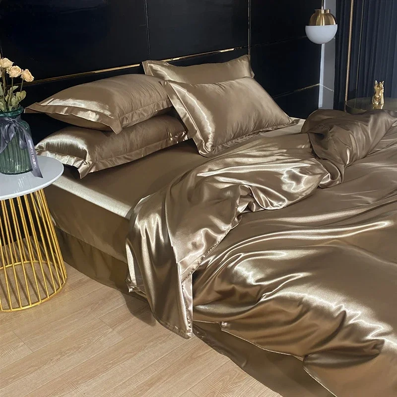 Silk Pillowcase Set - فاخر 100% التوت الحرير طقم سرير