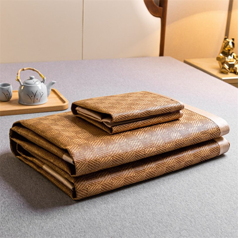 Silk Pillowcase Set - التبريد حصيرة الخيزران الصيف حصيرة و