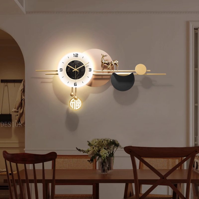 Luxury Lifestyle Aesthetics - ساعات حائط داخلية فاخرة خفيفة Led