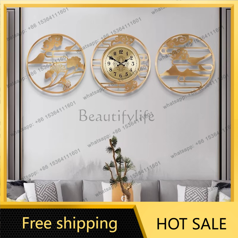 Luxury Lifestyle Aesthetics - ساعة حائط دائرية بأسلوب صيني بسيط