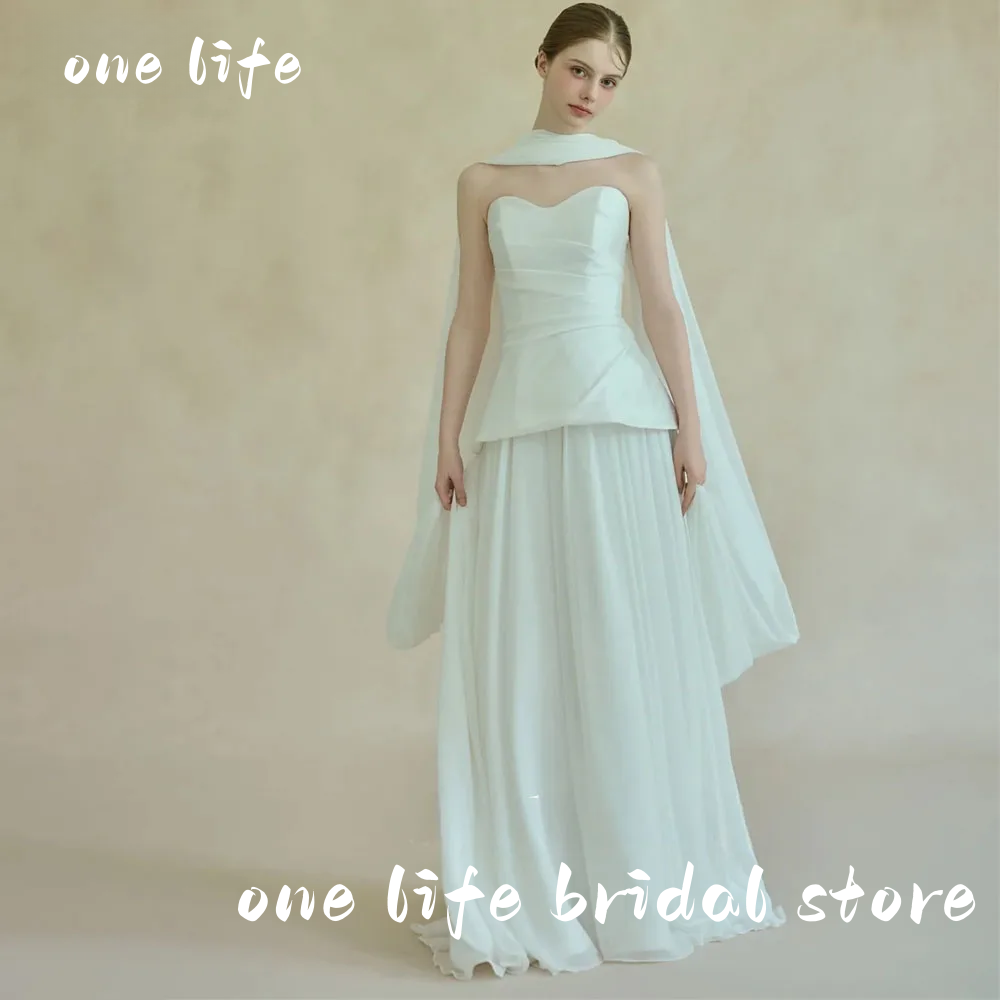 Luxury Lifestyle Dress - فستان زفاف أنيق بتصميم A-Line من