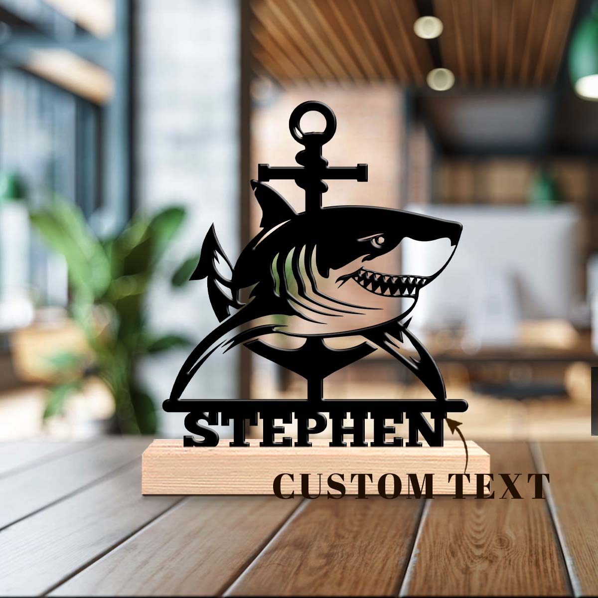 Personalized Engraved Gift - قطعة واحدة من زينة المكتب المعدنية