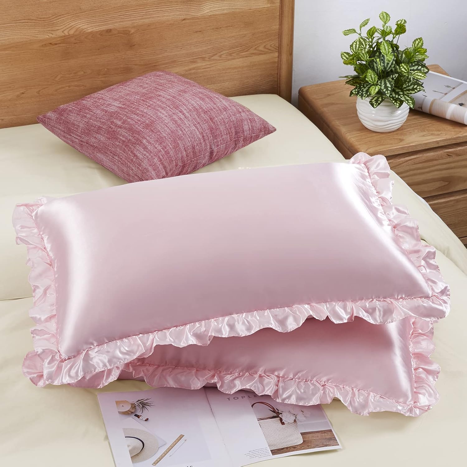 Silk Pillowcase Set - قطعتان من أغطية الوسائد المصنوعة من