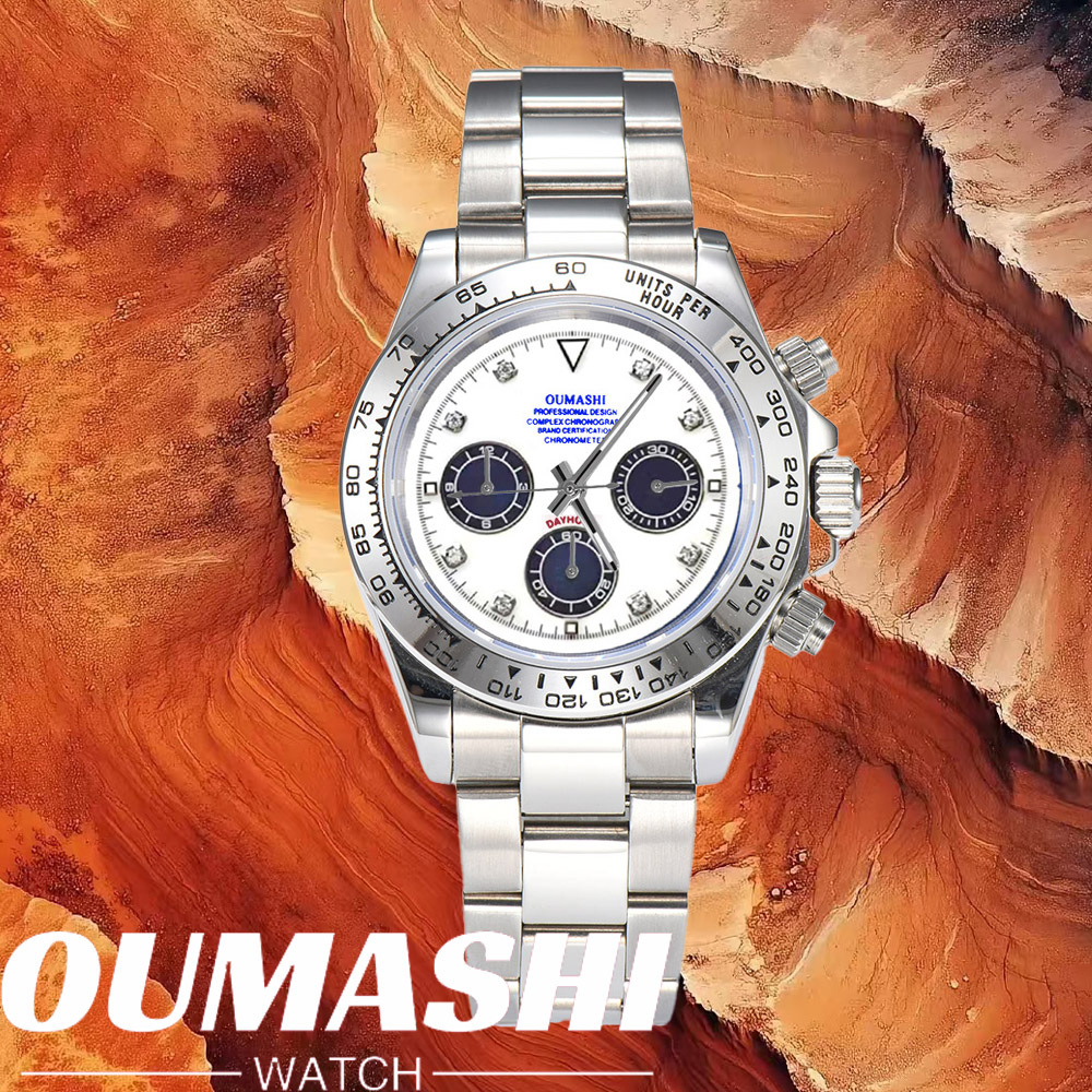 Luxury Zone - ساعات فاخرة VK63 بزجاج الياقوت وفولاذ