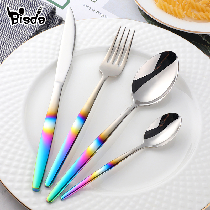 أدوات مائدة من الفولاذ المقاوم - مراجعة Gold Plated Cutlery وسعره