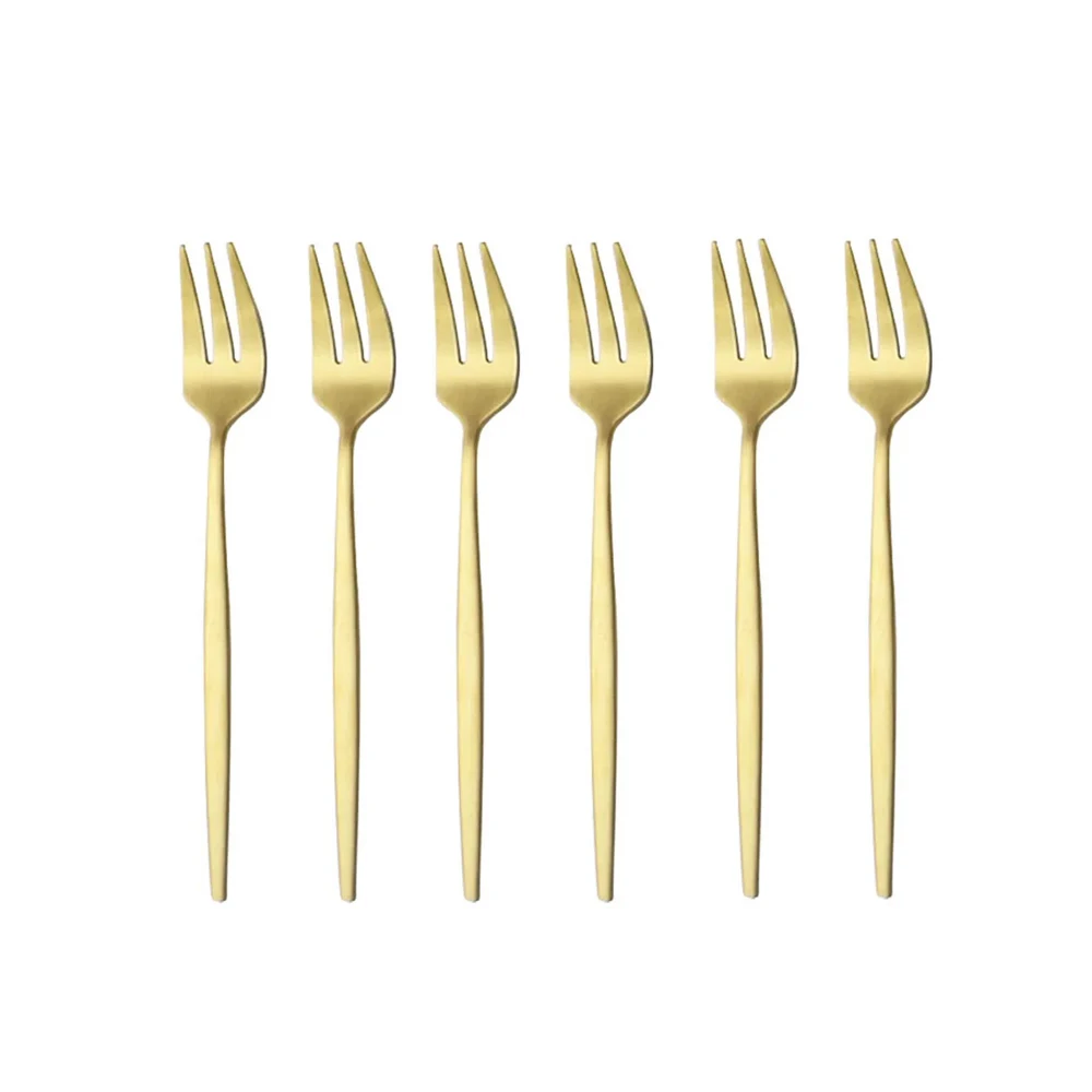 6 قطعة الفولاذ المقاوم للصدأ م - مراجعة Gold Plated Cutlery وسعره