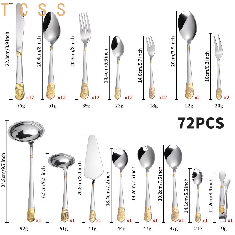 طقم أدوات مائدة من الفولاذ الم - مراجعة Gold Plated Cutlery وسعره