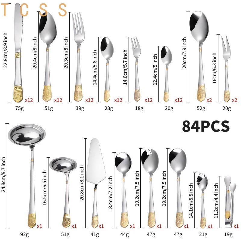 طقم أدوات مائدة من الفولاذ الم - مراجعة Gold Plated Cutlery وسعره